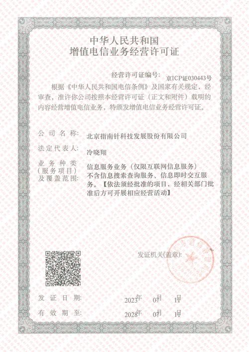 中華人民共和國增值電信業(yè)務(wù)經(jīng)營許可證